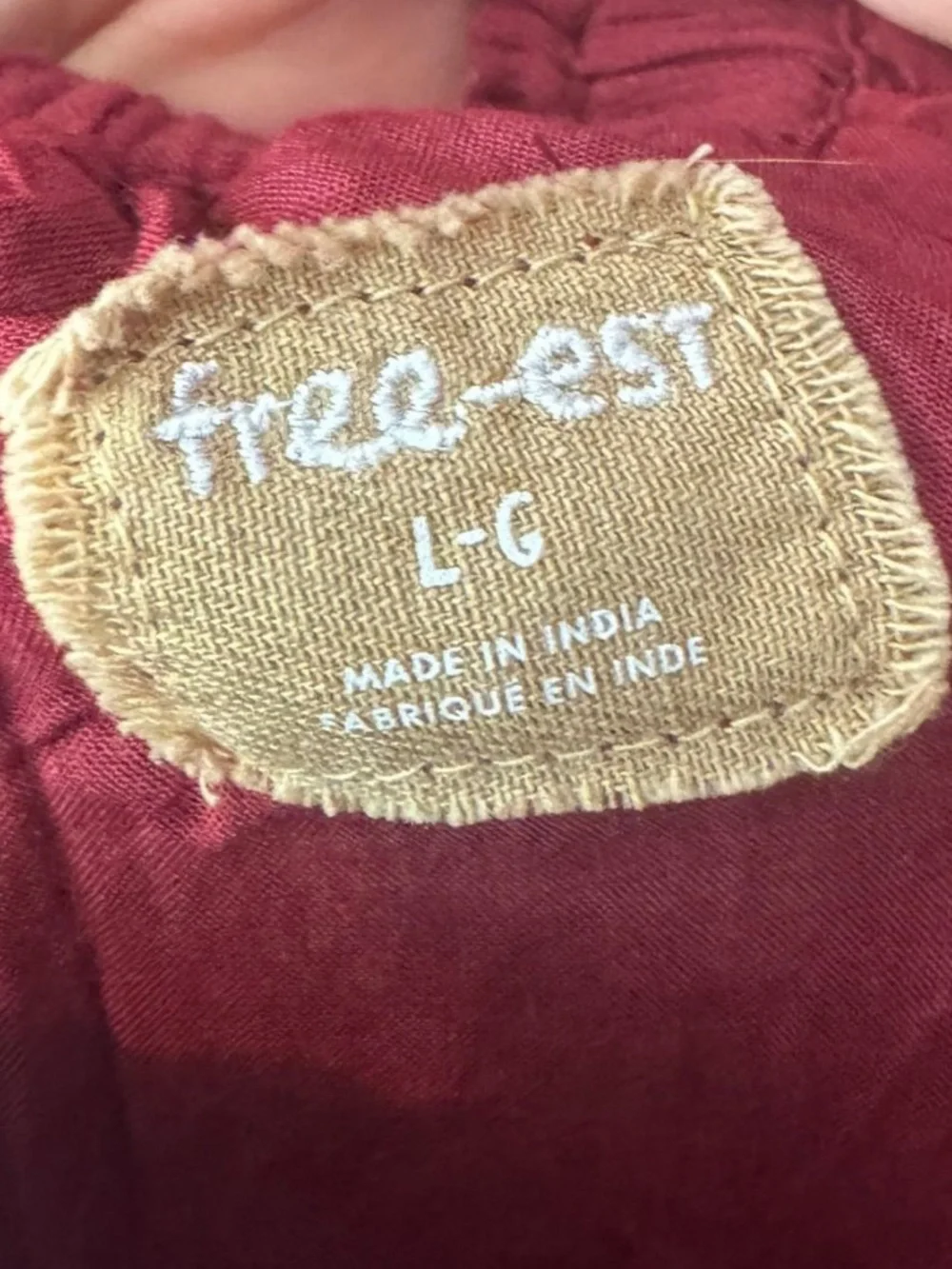 Free People Free-est Taking Sides Maxi Dress Tiered Aged Red Burgundy Size Large